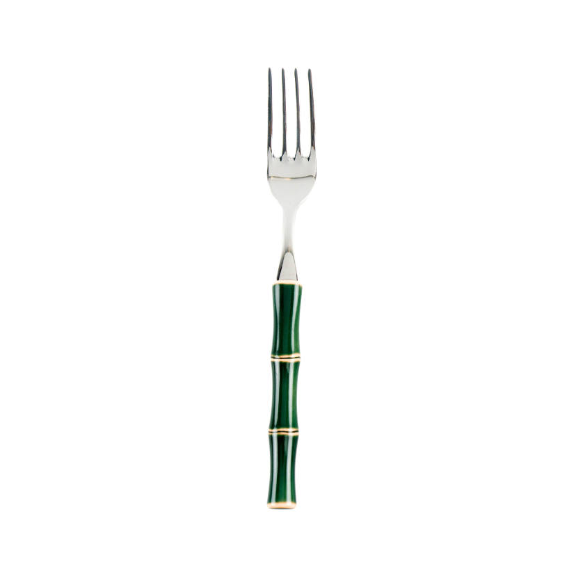 Tenedor trinchero bambú verde 