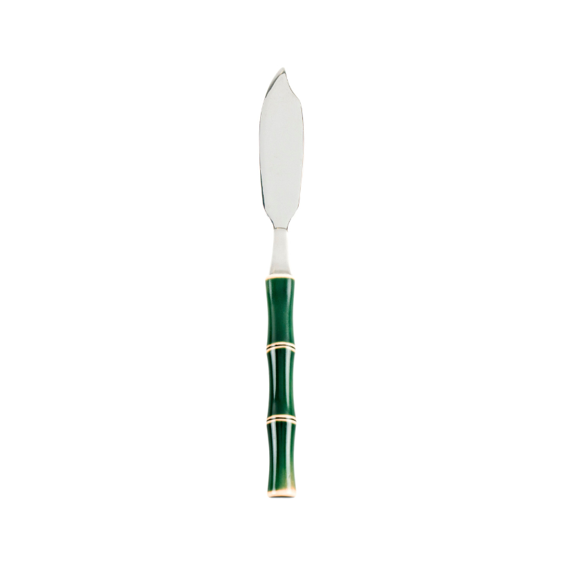 Pala pescado  bambú verde 