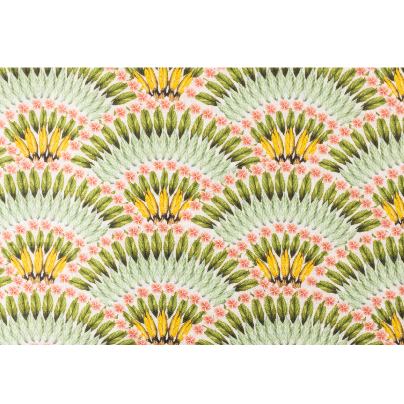 Mantel abanico plumas