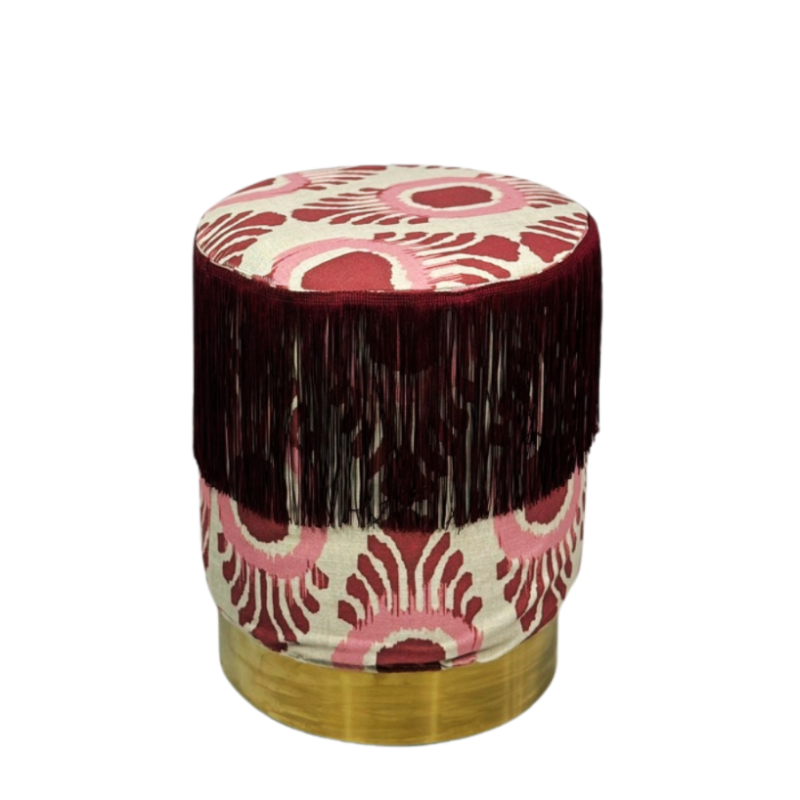 Funda Puff Velvet Alem Con Fleco